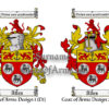 Allen (English Irish) Coats of Arms (Family Crests) 2 Designs