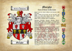Murphy (Dublin) Coat of Arms (Family Crest) with Surname Origin & Meaning