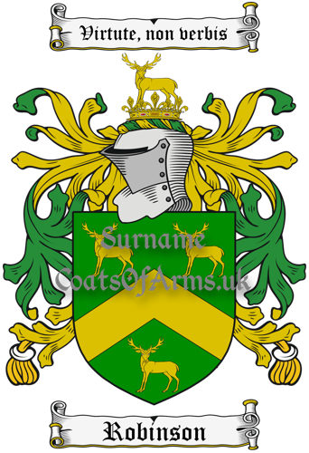 Robinson (English) Coat of Arms Family Crest PNG Instant Image Download