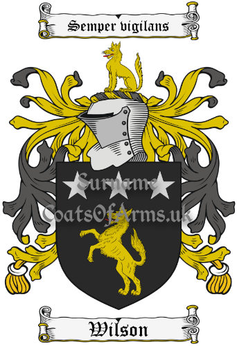 Wilson (Scotland) Coat of Arms Family Crest PNG Instant Image Download