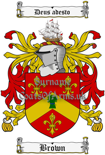 Brown (Scotland) Coat of Arms Family Crest PNG Instant Image Download