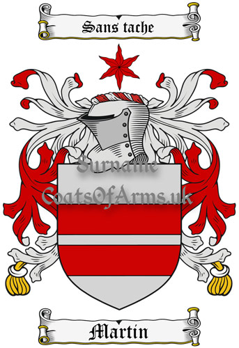 Martin (England) Coat of Arms Family Crest PNG Instant Image Download