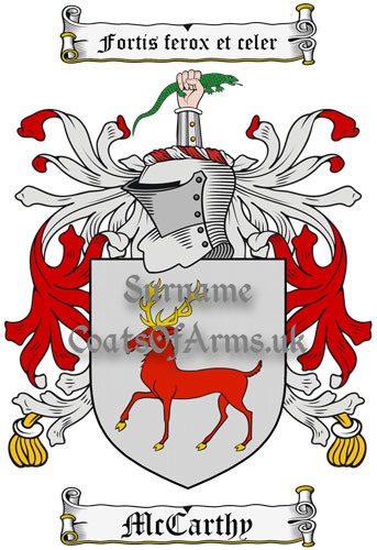 McCarthy (Irish) Coat of Arms Family Crest PNG Instant Image Download