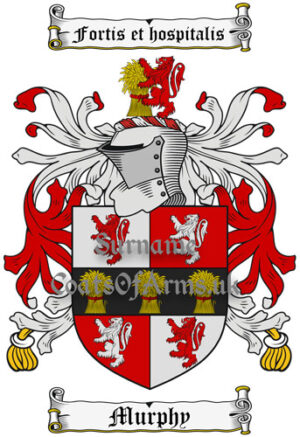 Murphy (Ireland) Coat of Arms Family Crest PNG Instant Image Download