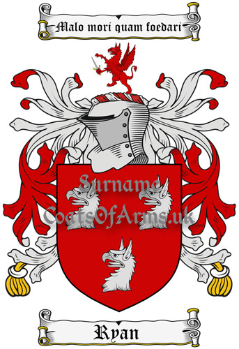 Ryan (Ireland) Coat of Arms Family Crest PNG Instant Image Download