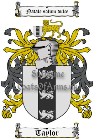 Taylor (England) Coat of Arms Family Crest PNG Image Download