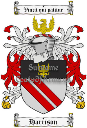 Harrison (Ireland) Coat of Arms Family Crest PNG Image Instant Download