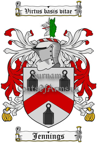 Jennings (England) Coat of Arms (Family Crest) Instant Image Download