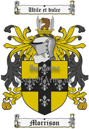 Morrison (England) Coat of Arms Family Crest PNG Image Instant Download
