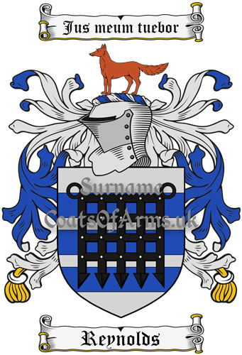 Reynolds (england) Coat Of Arms (family Crest) Instant Image Download