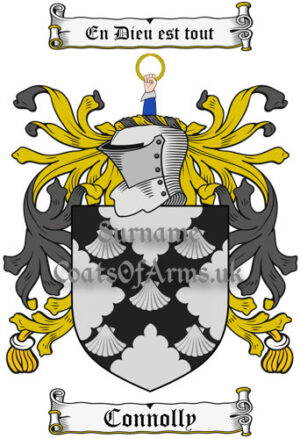 Connolly (Ireland) Coat of Arms Family Crest PNG Image Instant Download