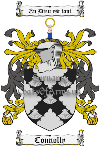 Connolly (Ireland) Coat of Arms Family Crest PNG Image Instant Download