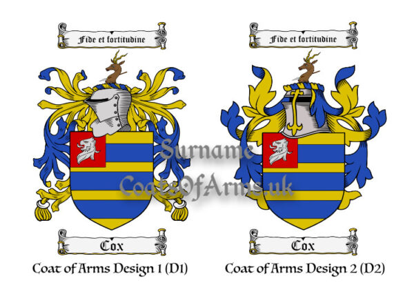 Cox-English-Irish-Coats-of-Arms-Family-Crests-2-Designs