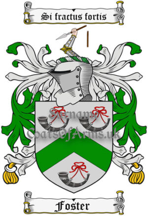 Foster (English) Coat of Arms Family Crest Instant PNG Image Download