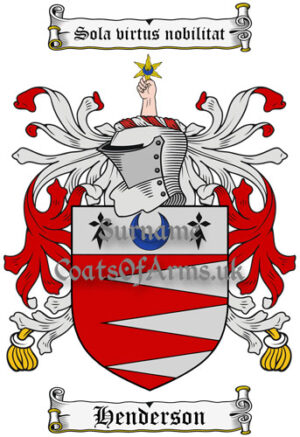 Henderson (Scotland) Coat of Arms Family Crest PNG Image Instant Download