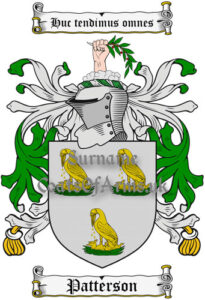 Patterson (Scottish) Coat of Arms (Family Crest) Image Download