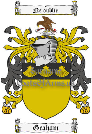 Graham (Scotland) Coat of Arms Family Crest PNG Image Instant Download