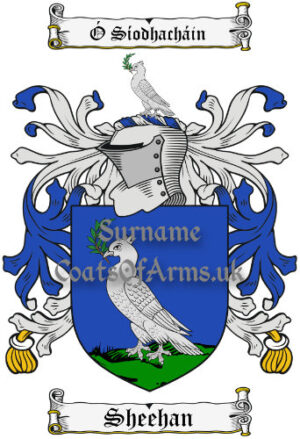 Sheehan (Ireland) Coat of Arms Family Crest PNG Image Instant Download