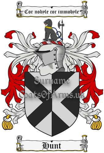 Hunt (England) Coat of Arms (Family Crest) Instant Image Download