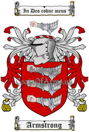 Armstrong Ireland and England coat of arms family crest