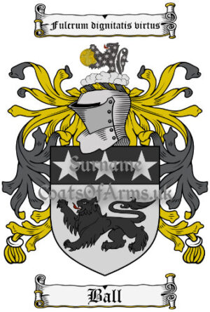 Ball (English) Coat of Arms (Family Crest)