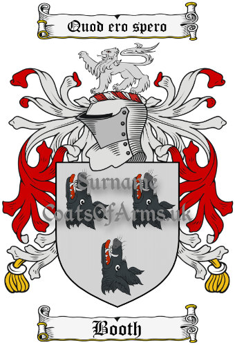 Booth (English) Coat of Arms (Family Crest)