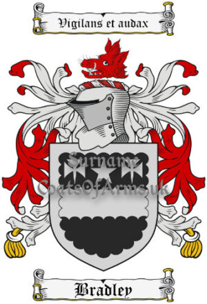 Bradley (English) Coat of Arms (Family Crest)