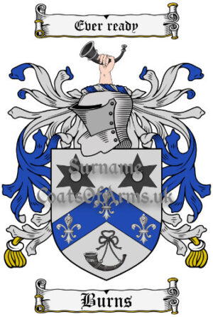 Burns (Scottish) Coat of Arms (Family Crest)