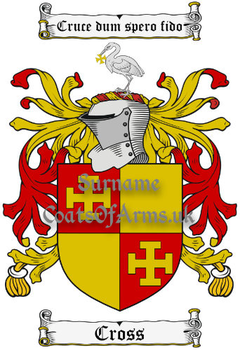 Cross English coat of arms family crest