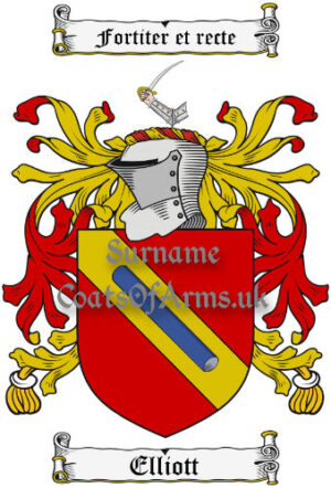 Elliott (Scottish) Coat of Arms (Family Crest) Image Download
