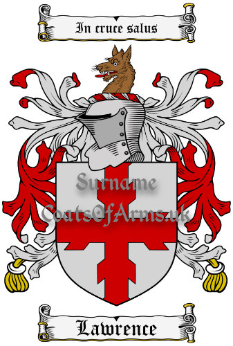 Lawrence (English) Coat of Arms (Family Crest)
