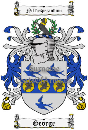 George (English) Coat of Arms (Family Crest)