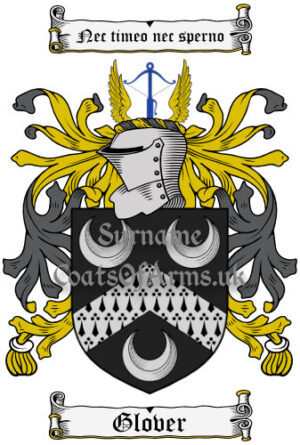 Glover (England) Coat of Arms (Family Crest)