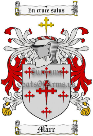 Marr (Scottish) Coat of Arms (Family Crest)