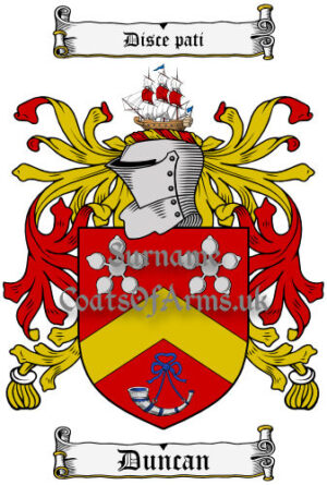 Duncan (Scottish) Coat of Arms Family Crest PNG Image Instant Download