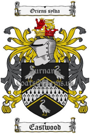Eastwood (English) Coat of Arms Family Crest PNG Image Instant Download