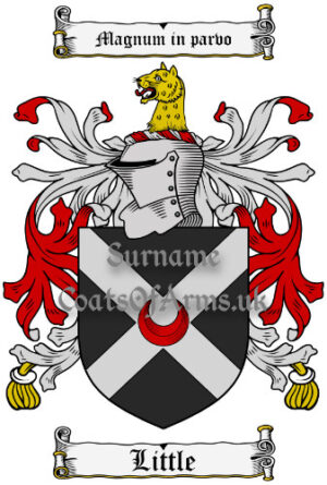 Little (Scottish) Coat of Arms Family Crest PNG Image Instant Download