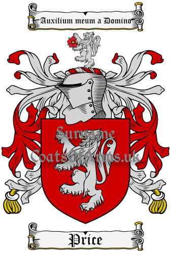 Price (England) Coat of Arms Family Crest PNG Image Instant Download