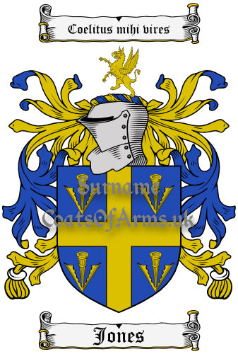 Jones (English) Coat of Arms Family Crest Image Download