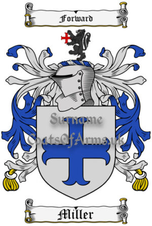 Miller (Scottish) Coat of Arms Family Crest PNG Image Instant Download