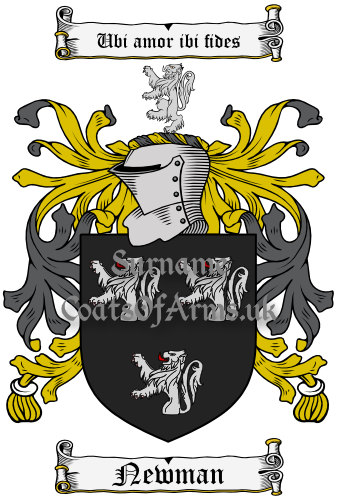Newman (English) Coat Of Arms (Family Crest) Image Download