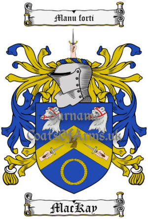 MacKay (Scottish) Coat of Arms Family Crest PNG Image Instant Download