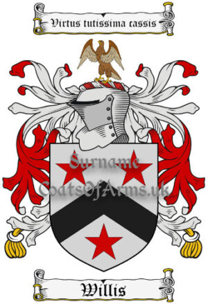 Willis (English) Coat of Arms Family Crest PNG Image Instant Download