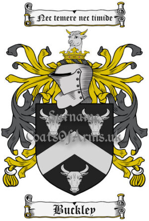 Buckley (English) Coat of Arms Family Crest PNG Image Instant Download
