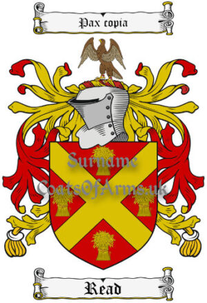 Read (English) Coat of Arms Family Crest PNG Image Instant Download