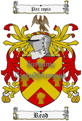 Read (English) Coat of Arms Family Crest PNG Image Instant Download