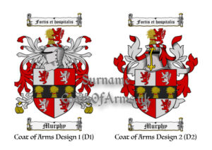 Murphy (Dublin, Ireland Coats of Arms (Family Crests) 2 Designs