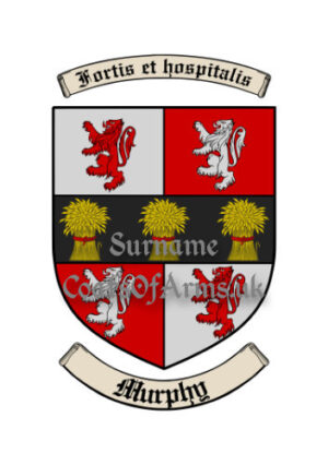 Murphy (Dublin) Shield (Coats of Arms Family Crests)