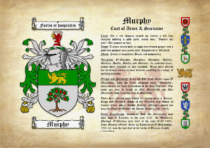 Murphy (Wexford, Ireland) Coat of Arms (Family Crest) with Surname Origin & Meaning