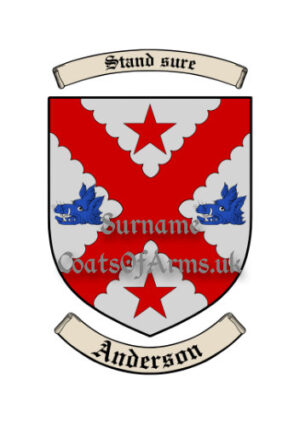 Anderson (Scottish) Shield (Coats of Arms Family Crests)